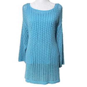 J. Jill Two-Piece Crochet Cotton Sweater and Tank Set